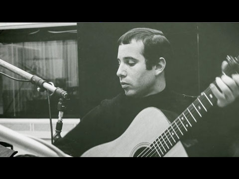 Still from a Youtube video titled Paul Simon on “The Sound of Silence”